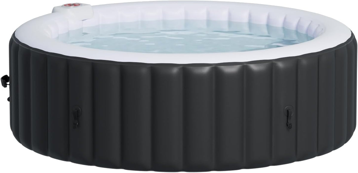 Aoxun, Wanny z hydromasażem, 208 cm, 1000 l, 1800 W, Czarny/Biały