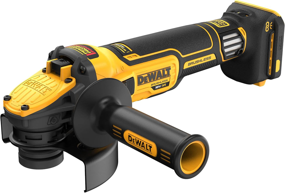 Szlifierki kątowe, DCG409VSNT-XJ, DEWALT, 18 V, 125 mm, 93 dB, Żółty/Czarny
