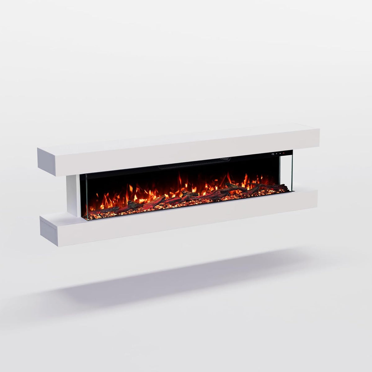 GLOW FIRE, Kominek elektryczny, 1800 W, 137 x 39 x 21 cm, Czarny, oświetlenie LED