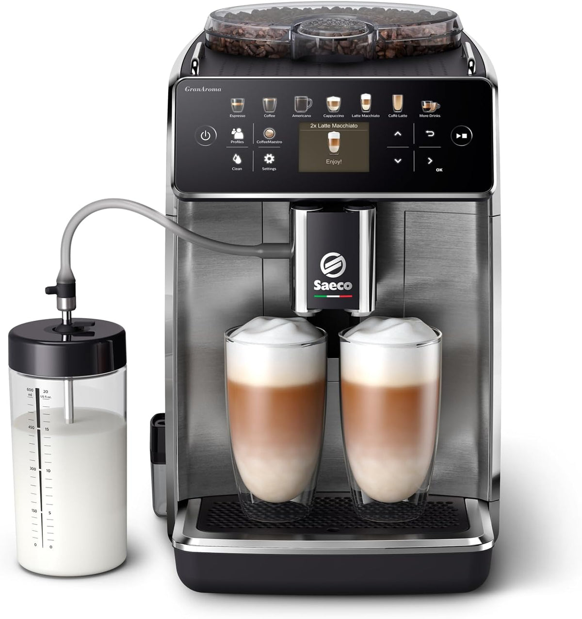 Ekspres do kawy, SM6585/00, Philips, Srebrny/Czarny