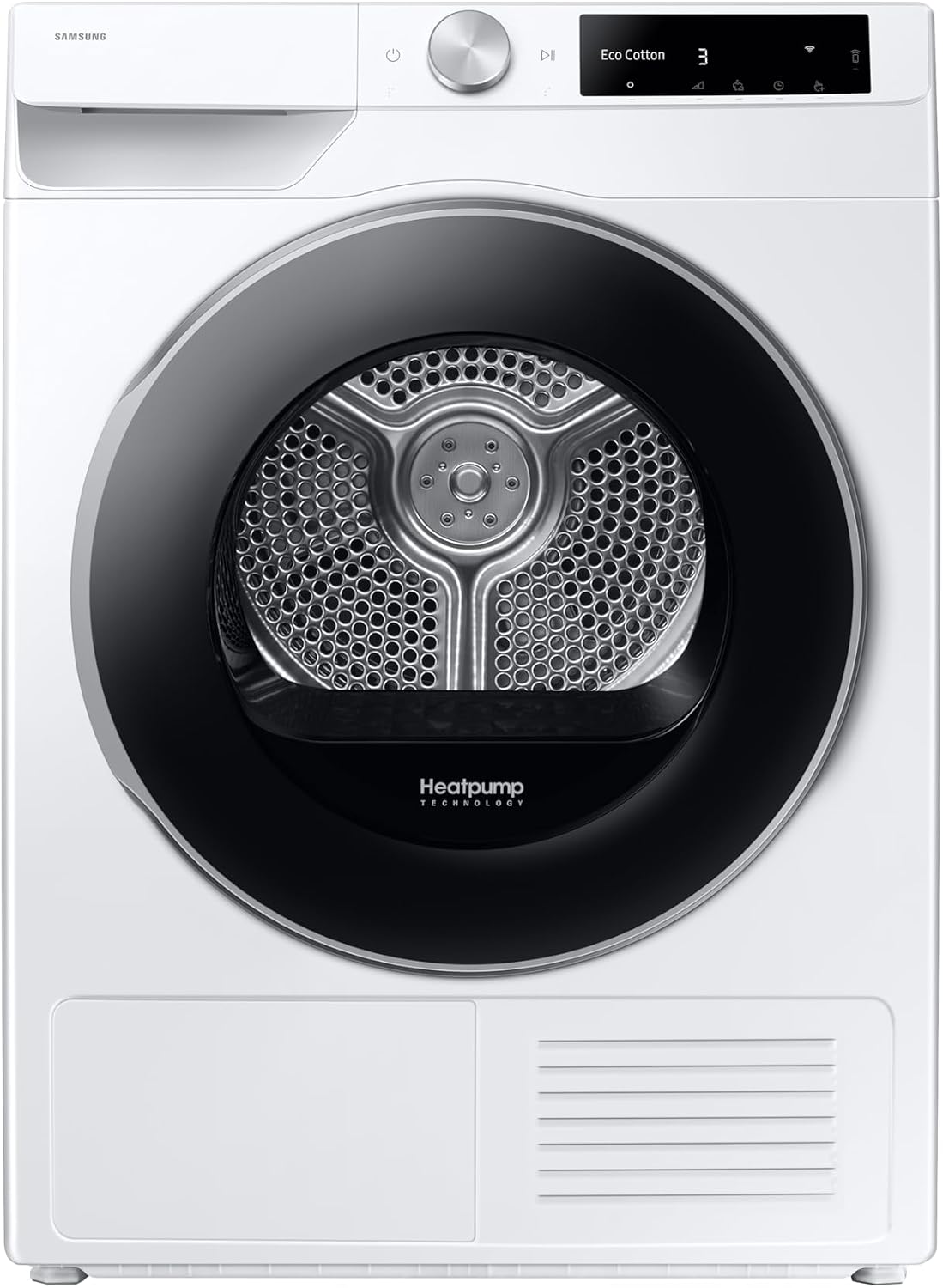 Samsung, Suszarki do ubrań z pompą ciepła, 9 kg, 81 cali, Biały/Czarny