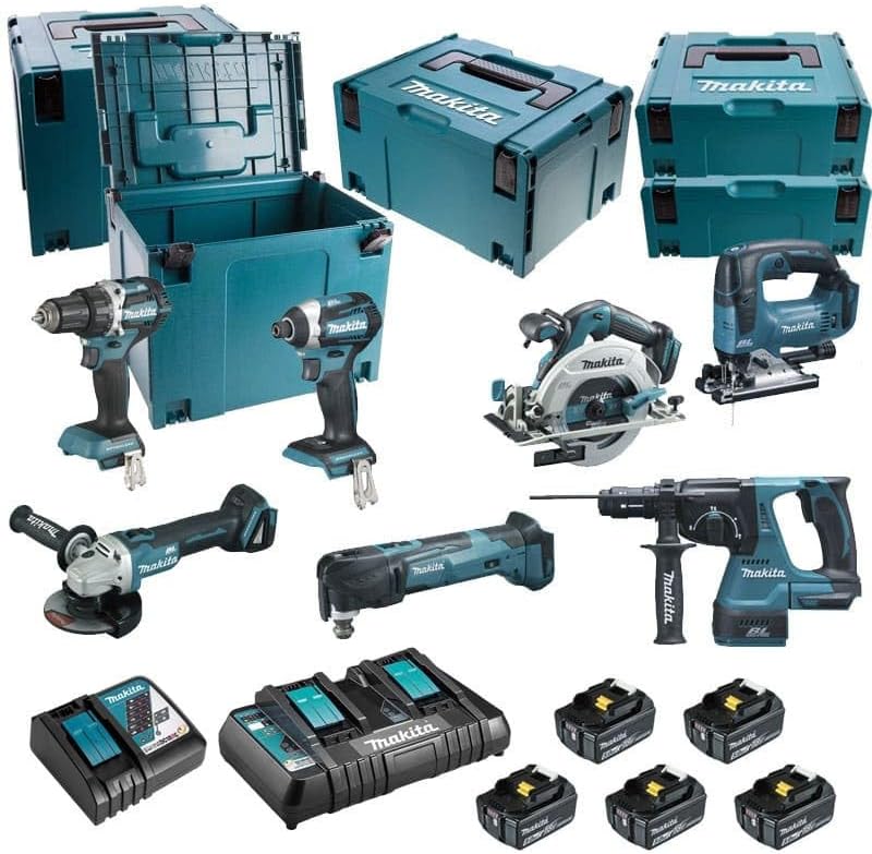 Zestawy narzędzi, DDF484, Makita, 36 V, Niebieski/Czarny/Szary