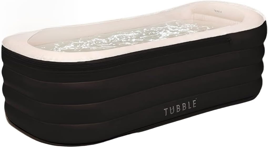 Tubble, Wanny z hydromasażem, 255 L, 1,88 m, 6 kg, Czarny, składana konstrukcja