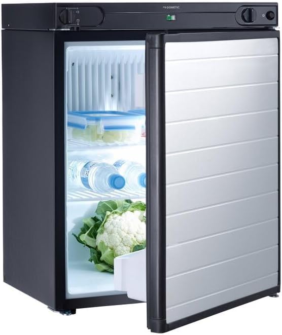 DOMETIC, Lodówka, 12 V, 60 litrów, Czarny/Srebrny