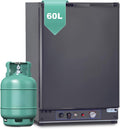 SMETA, Lodówka, 60 L, 12 V, Szary/Zielony, kompresor