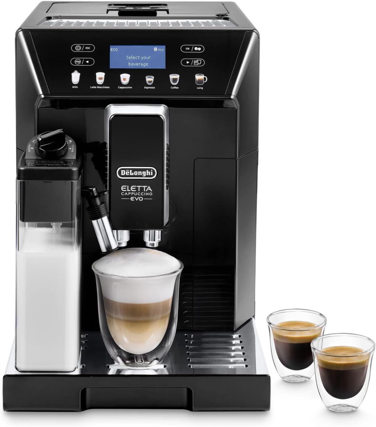 Ekspres do kawy, De'Longhi, 1450.0 W, 3.6 V, Czarny