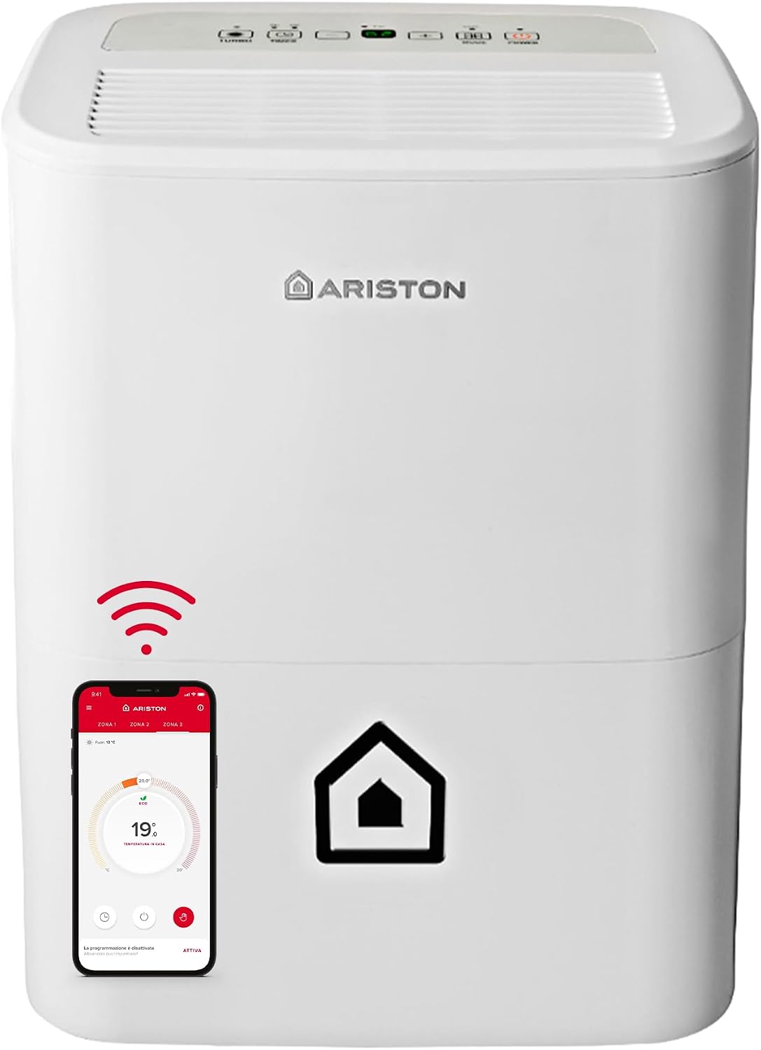 Osuszacz powietrza, Ariston, 44 m, Biały, Wi-Fi