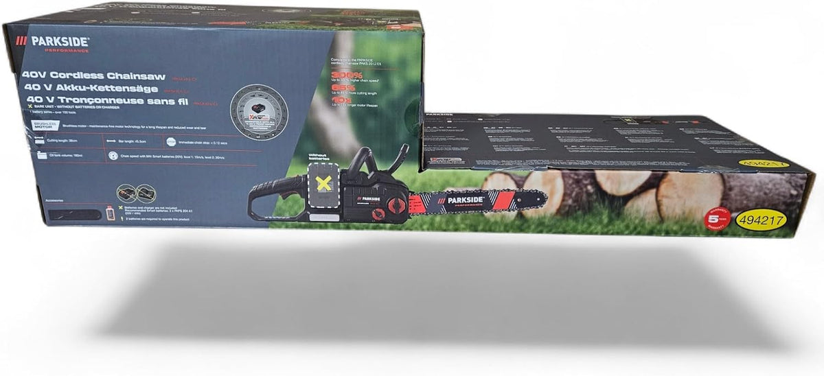 Piły łańcuchowe, HEADNMORE, 40 V, 45,5 cm, Czarny, oświetlenie LED