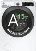 Hoover, Pralka, 28AMC71-S, 85 x 60 x 53 cm, 8 kg, Biały/Czarny, Wi-Fi