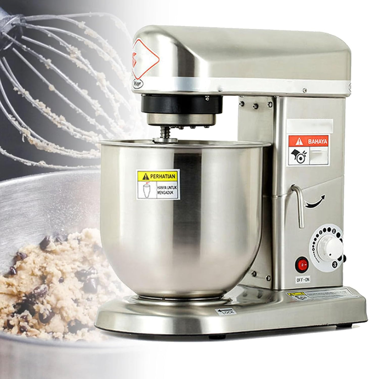 Cashwise, Mikser, 5 l, 220 V, Srebrny