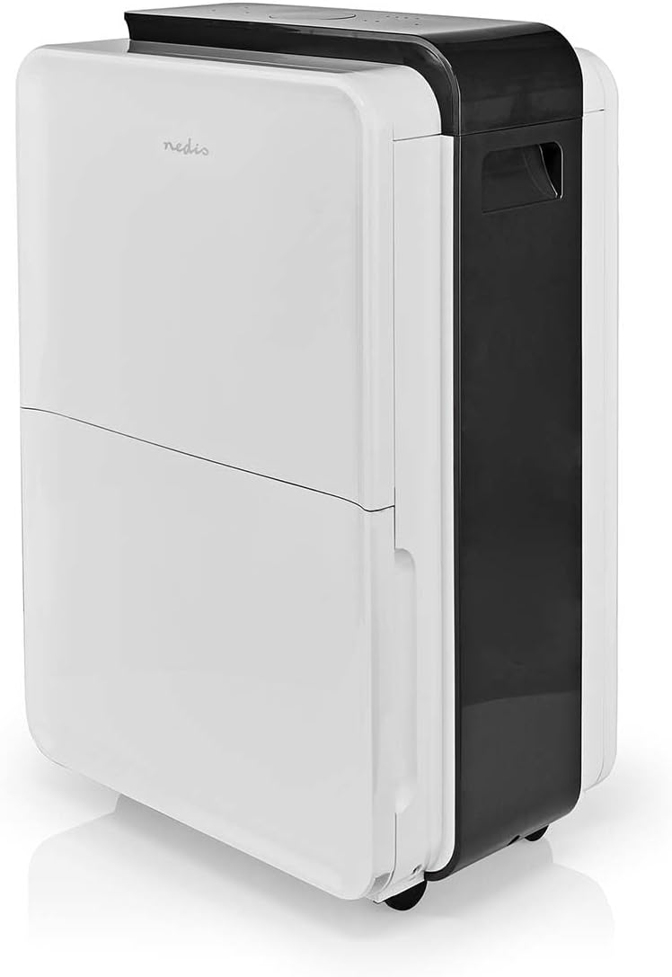 NEDIS, Osuszacz powietrza, 30 l, 210 m, Biały/Czarny, oświetlenie LED, Wi-Fi, automatyczne wyłączanie