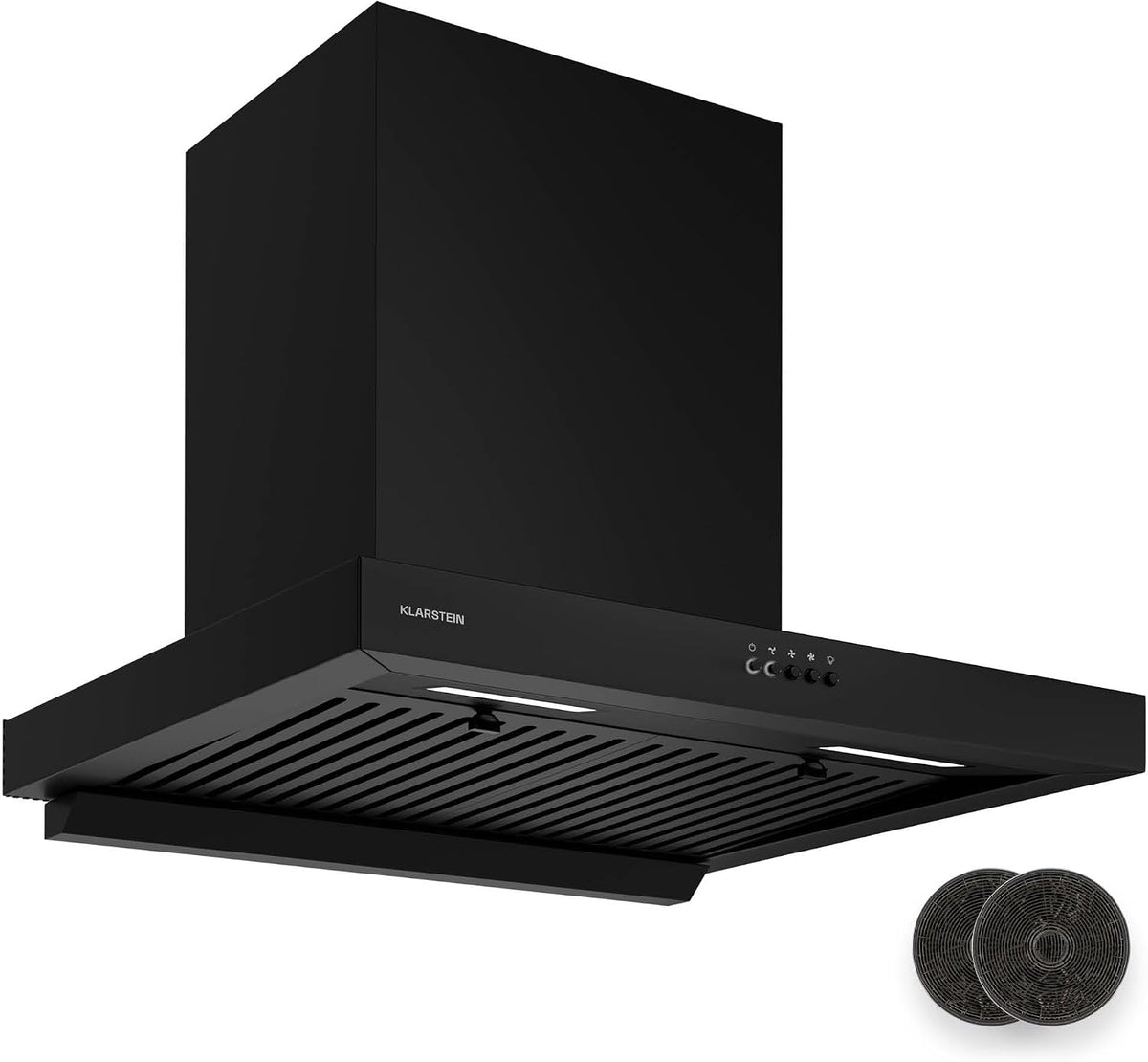 Okap kuchenny, KLARSTEIN, 60 cm, 52 dB, 120 W, Czarny / Srebrny, oświetlenie LED