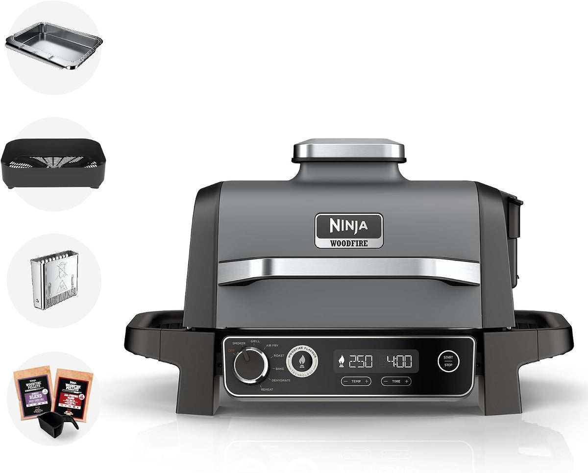 NINJA, Elektryczne grille zewnętrzne, OG701UK, Szary / Czarny, funkcja grilla
