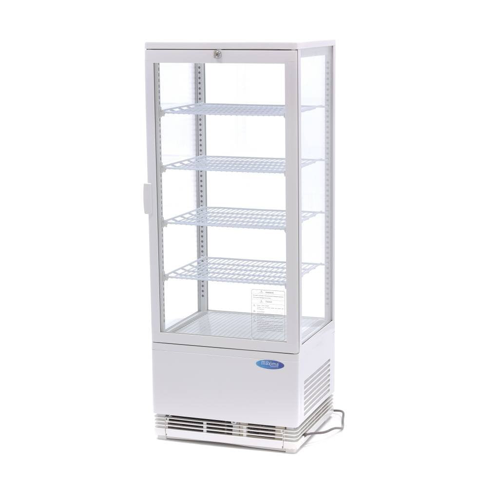 Maxima, Szafy szklane prezentujące, 43 cm, 98 l, 76,0 Kg, Biały