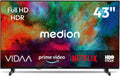 MEDION, Telewizor Smart TV, 43 cali, Czarny, Bluetooth, pilot zdalnego sterowania