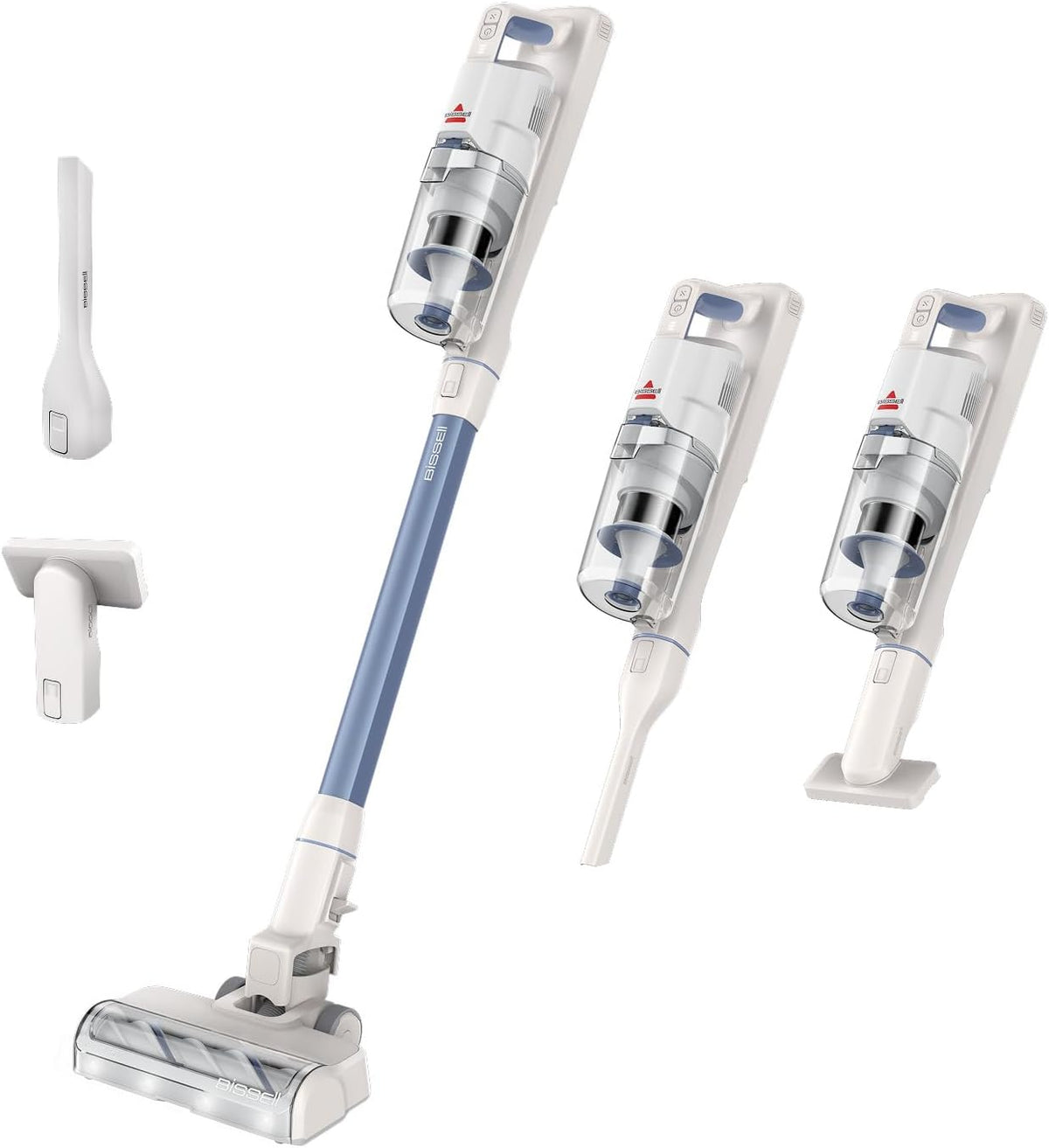 BISSELL, Odkurzacz pionowy, 4261N, 200 W, 3,2 kg, Niebieski/Biały, oświetlenie LED, filtr HEPA, praca bezprzewodowa, 3 w 1