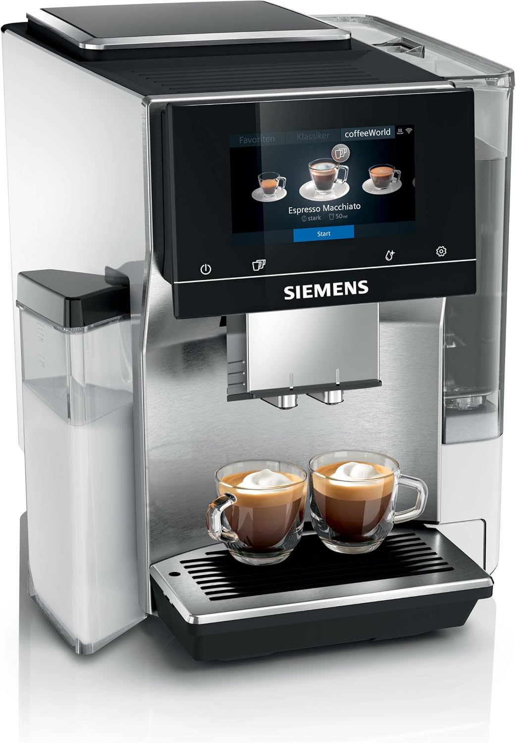 SIEMENS, Ekspres do kawy, EQ700, Czarny/Srebrny, stal nierdzewna