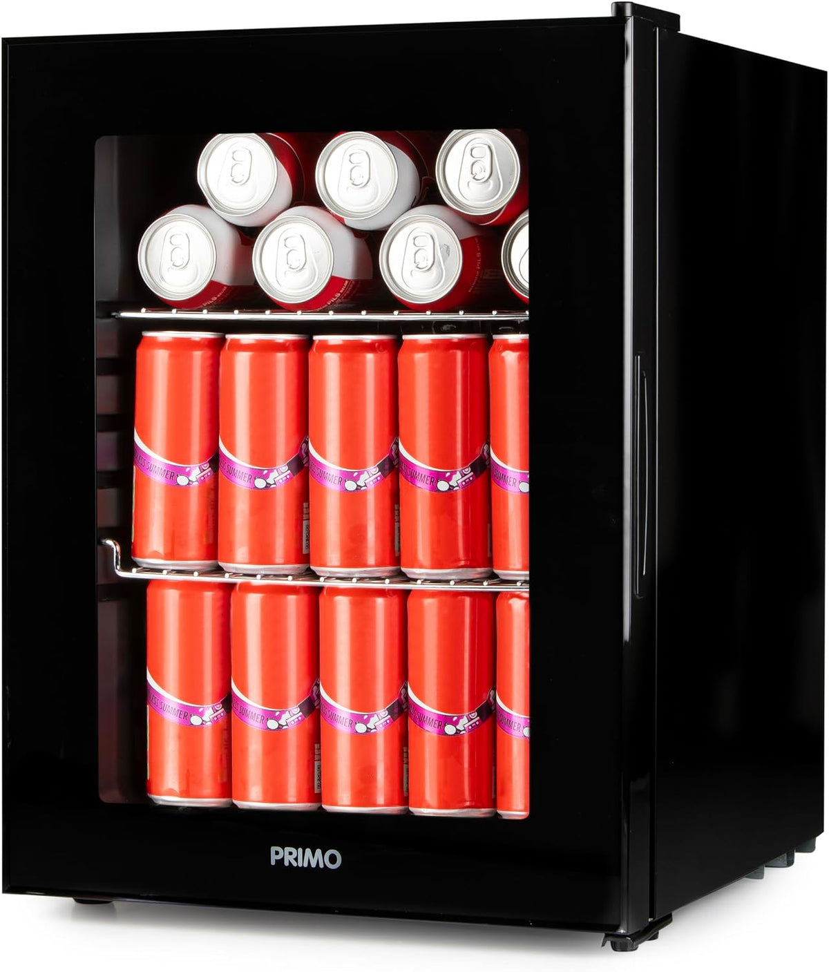 PRIMO, Minilodówka, PR193BC, 33 l, 42 dB, Czarny, metal, oświetlenie LED