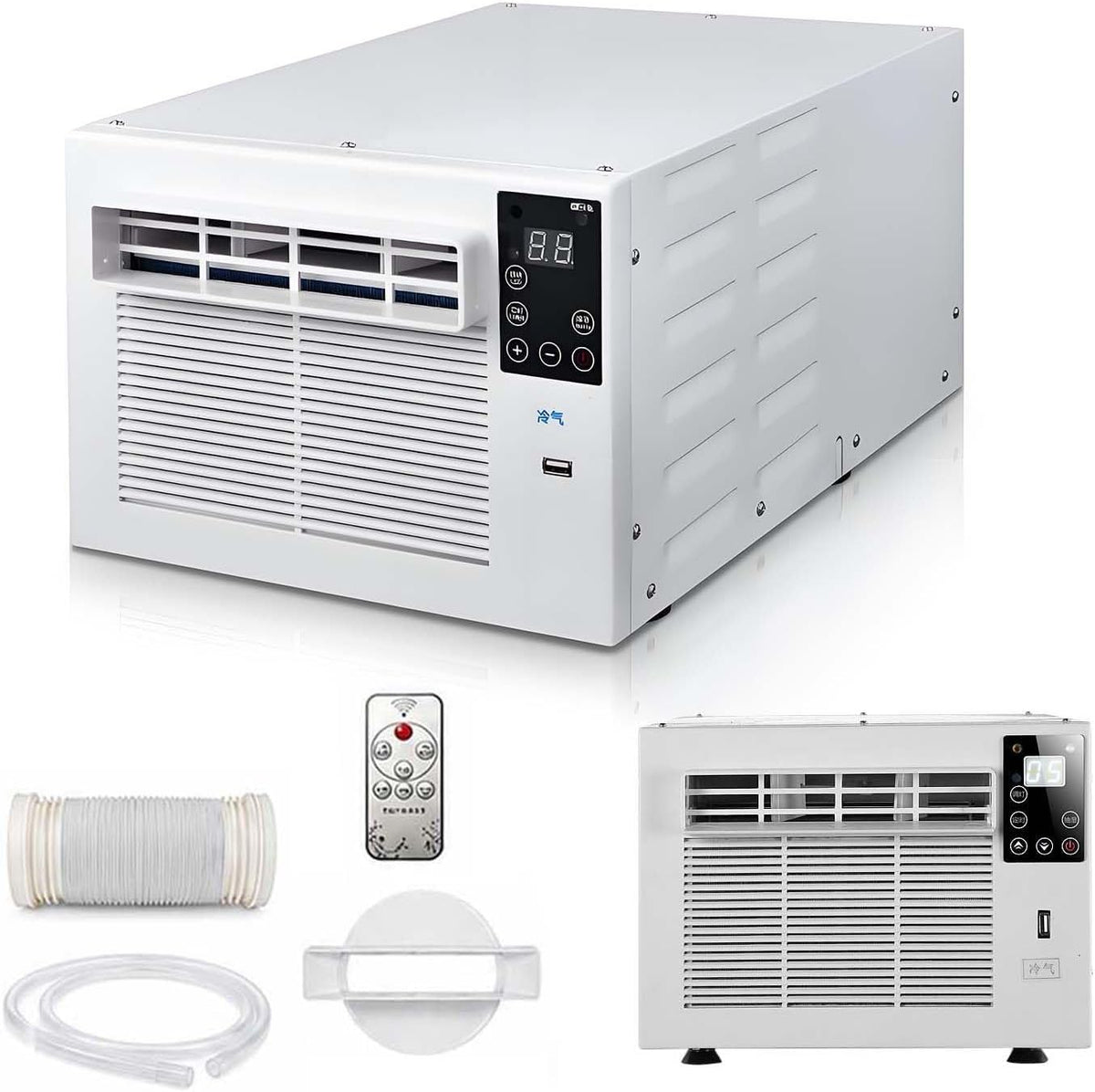 QFGain, Klimatyzator przenośny, 280 W, 10 kg, 460 x 285 x 230 mm, Biały, USB, kompresor